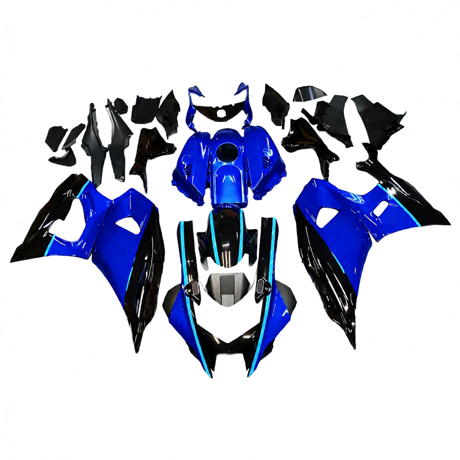 Amotopart 2021-2025 Yamaha YZF-R7 Blue Black Fairing Kit