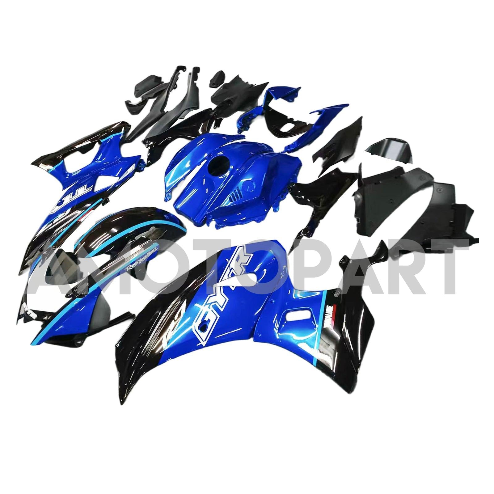 Amotopart 2021-2025 Yamaha YZF-R7 Blue Black Fairing Kit