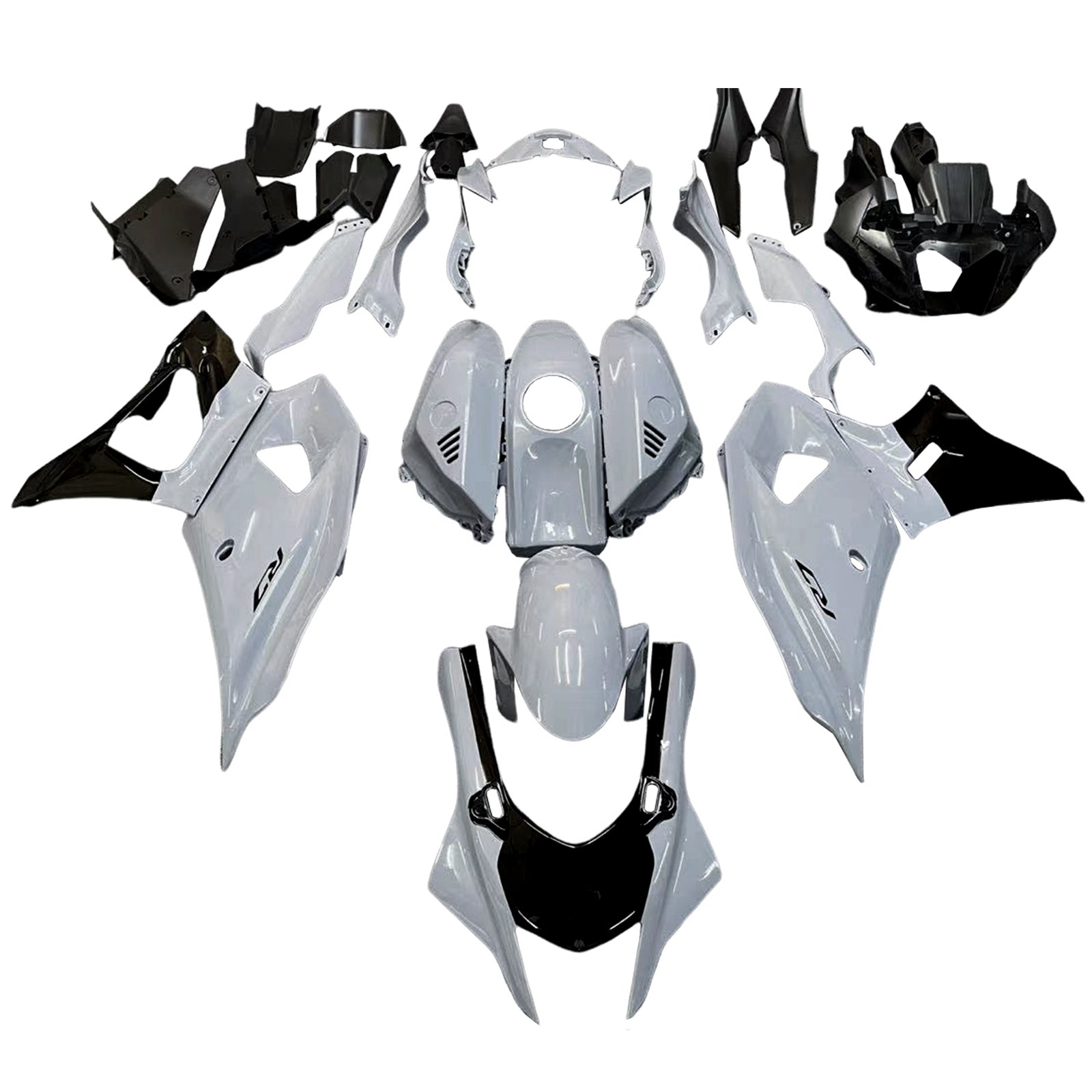 Amotopart 2021-2025 Yamaha YZF R7 Black Gray Fairing Kit