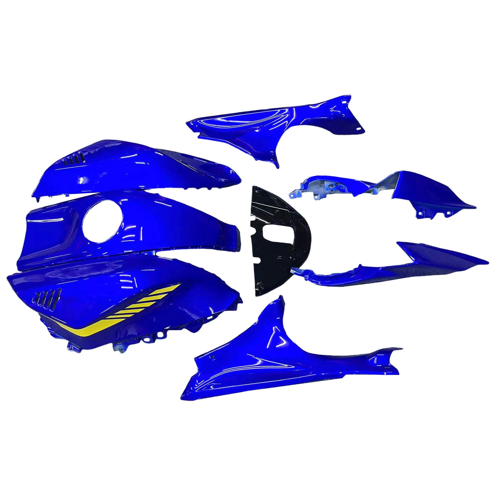 Amotopart 2021-2025 YAMAHA YZF-R7 Černá modrá žlutá kapotáž