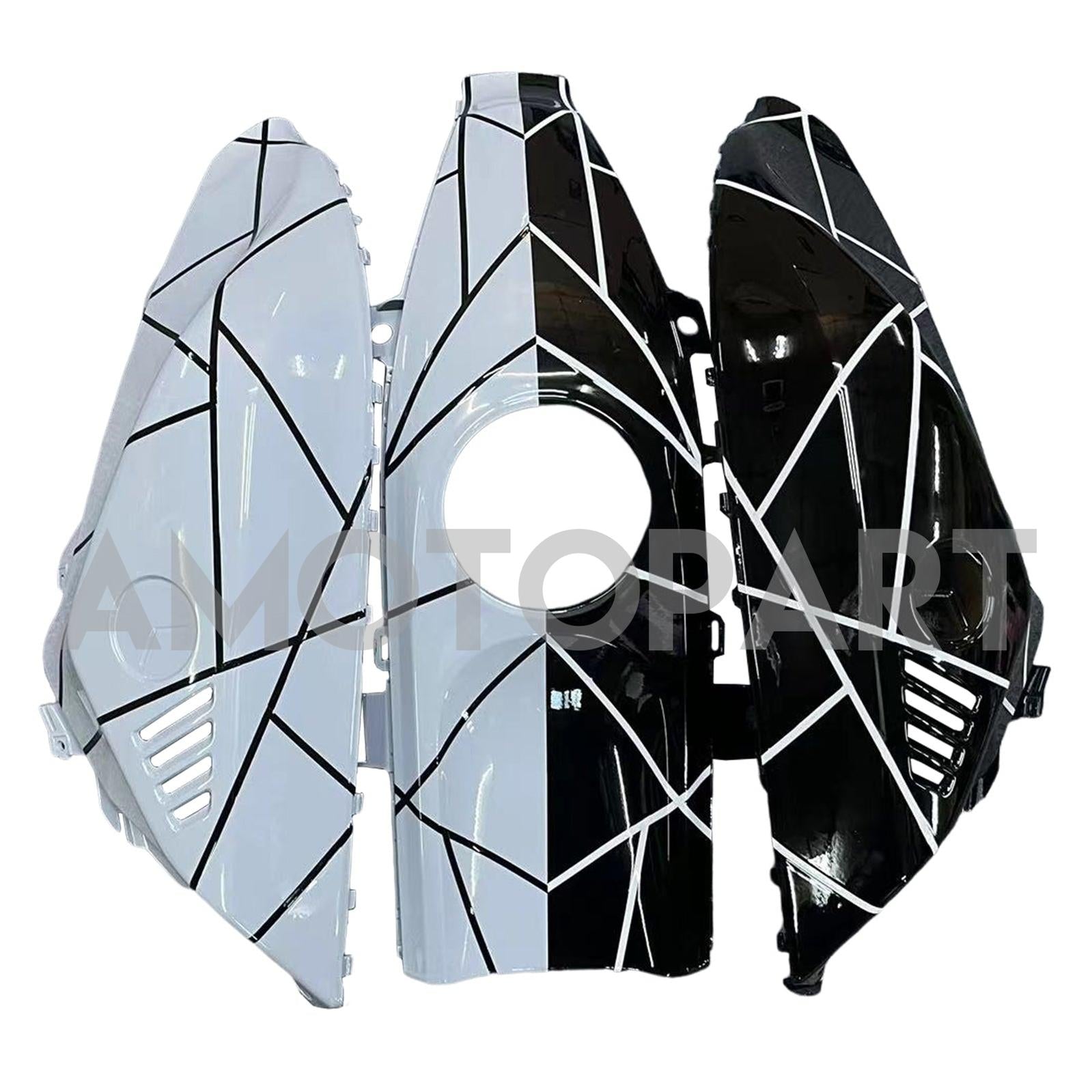 Amotopart 2021-2025 Yamaha YZF-R7 Black White Grey Fairing Kit