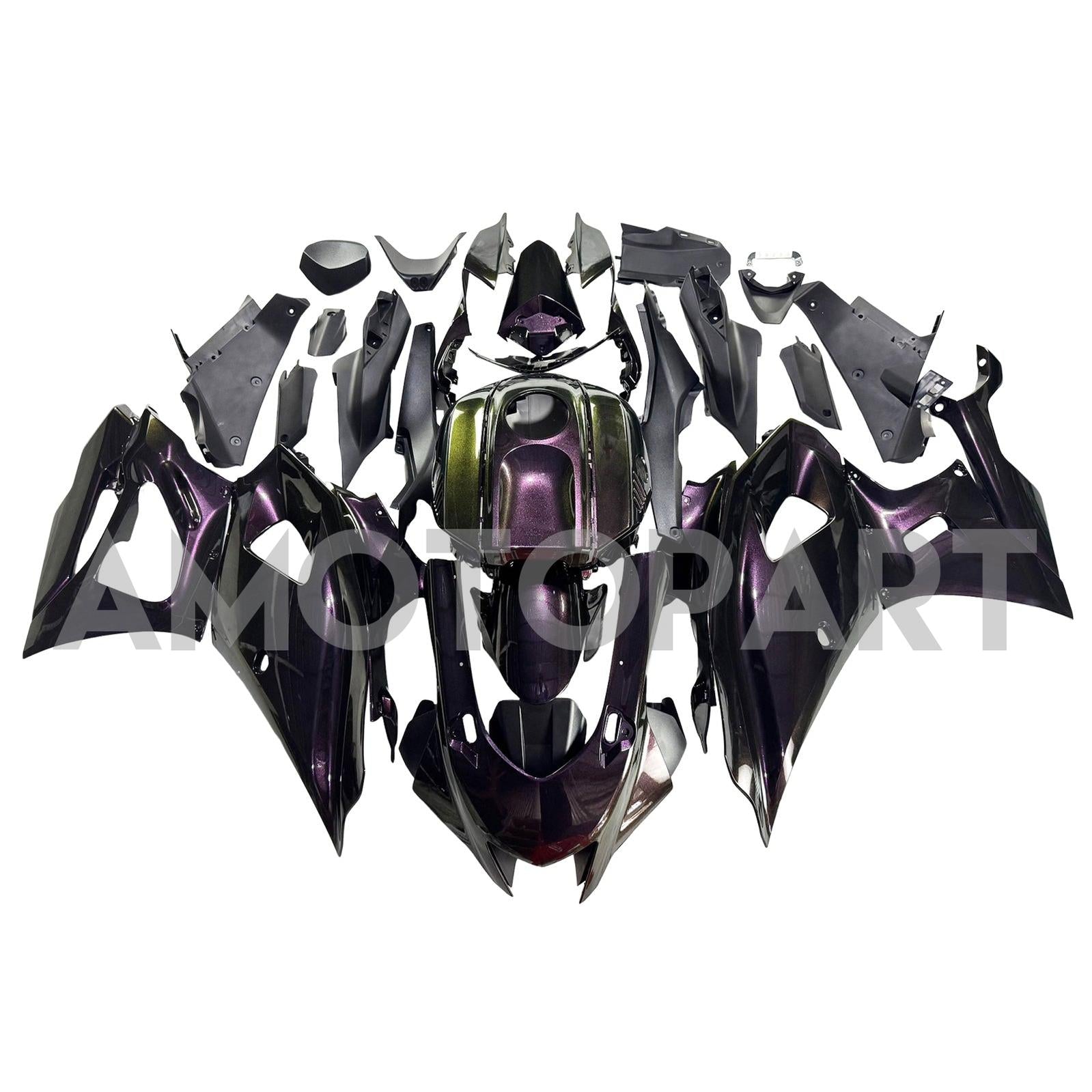 Amotopart 2021-2025 Yamaha YZF-R7 Gradient Green Purple Fairing Kit