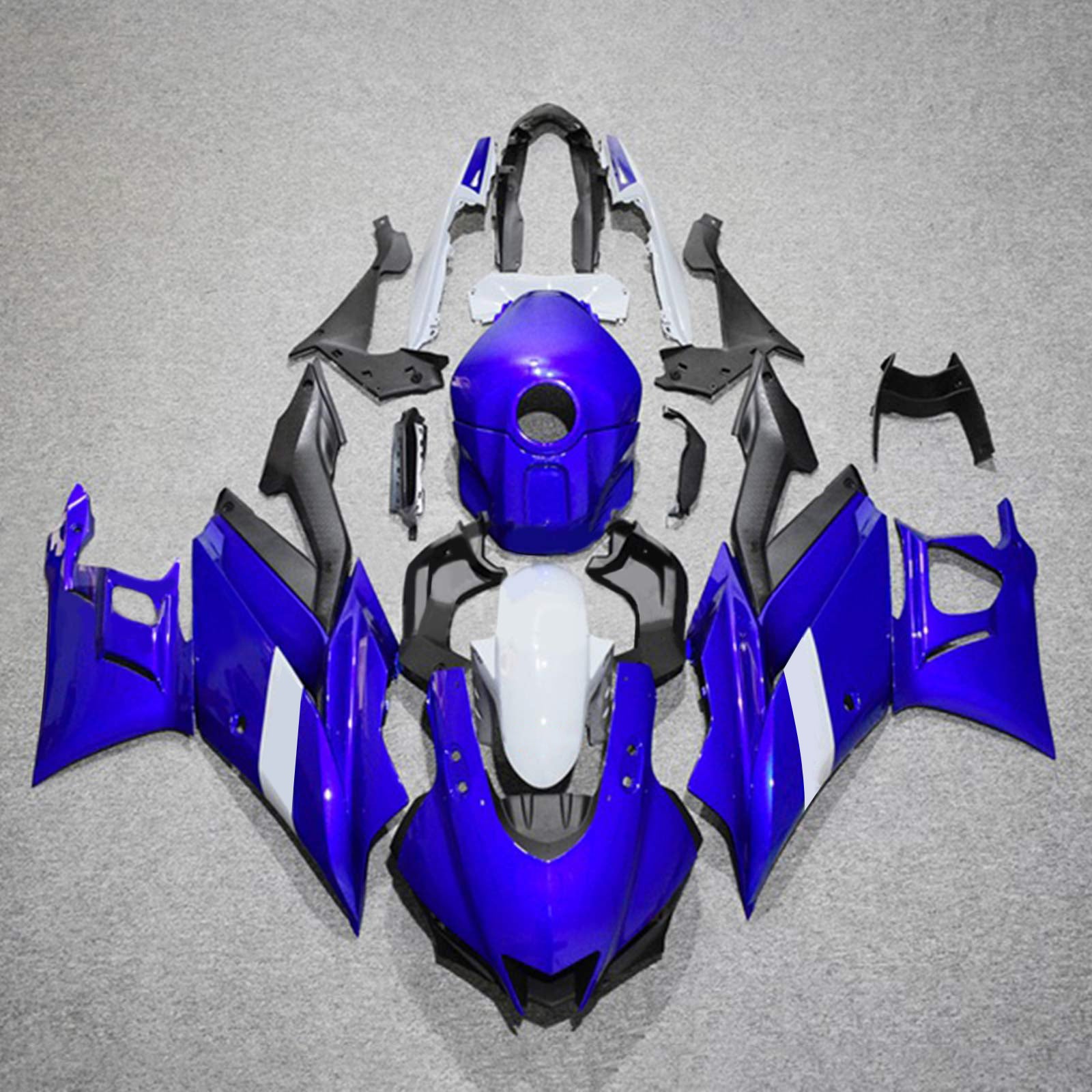 Amotopart 2022-2024 Yamaha YZF-R3 R25 Blue Style2 Fairing Kit