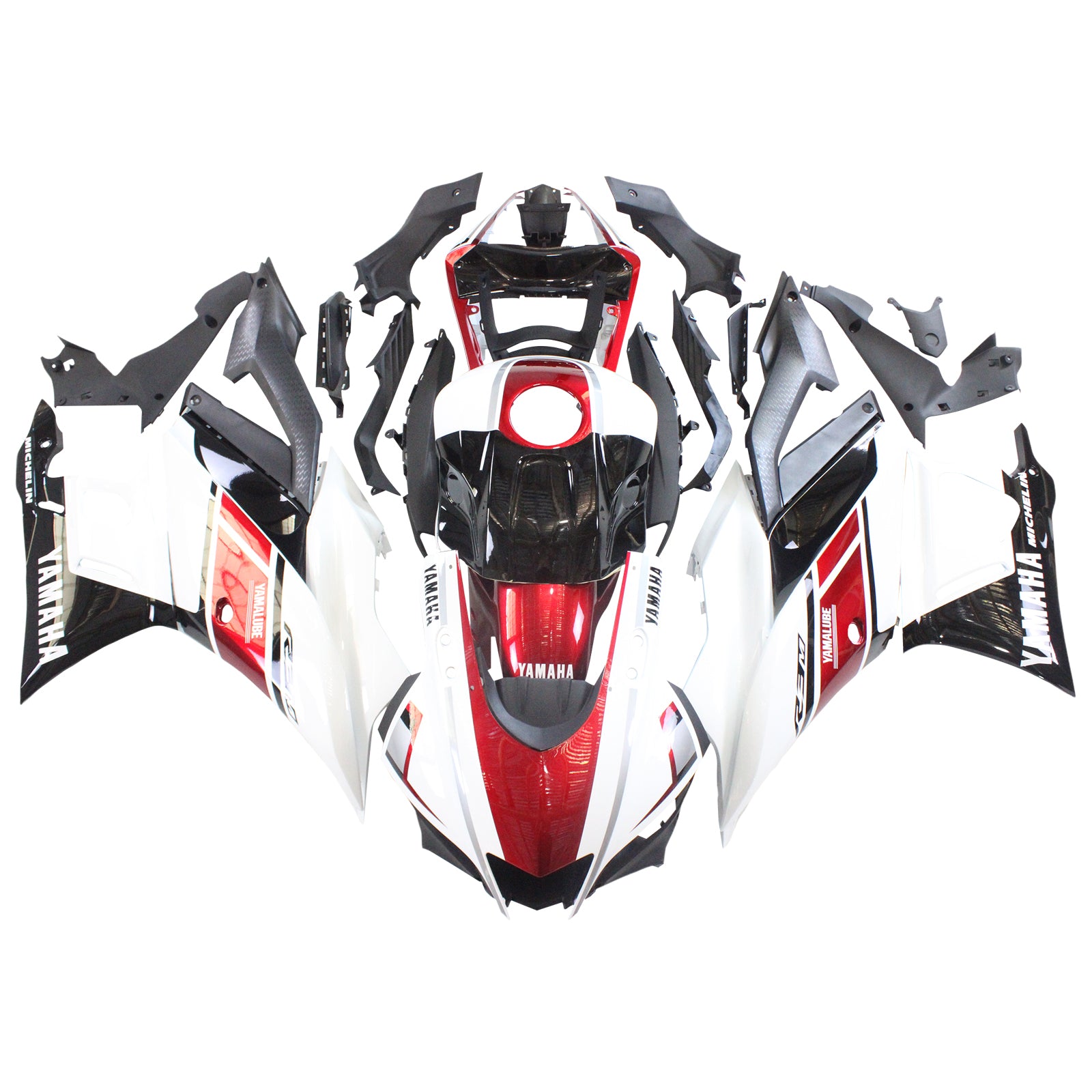 Amotopart 2022-2024 Yamaha YZF-R3 R25 Mark Red Fairing Kit