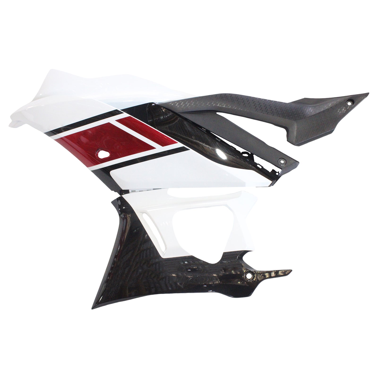 Amotopart 2022-2024 Yamaha YZF-R3 R25 White Red Fairing Kit