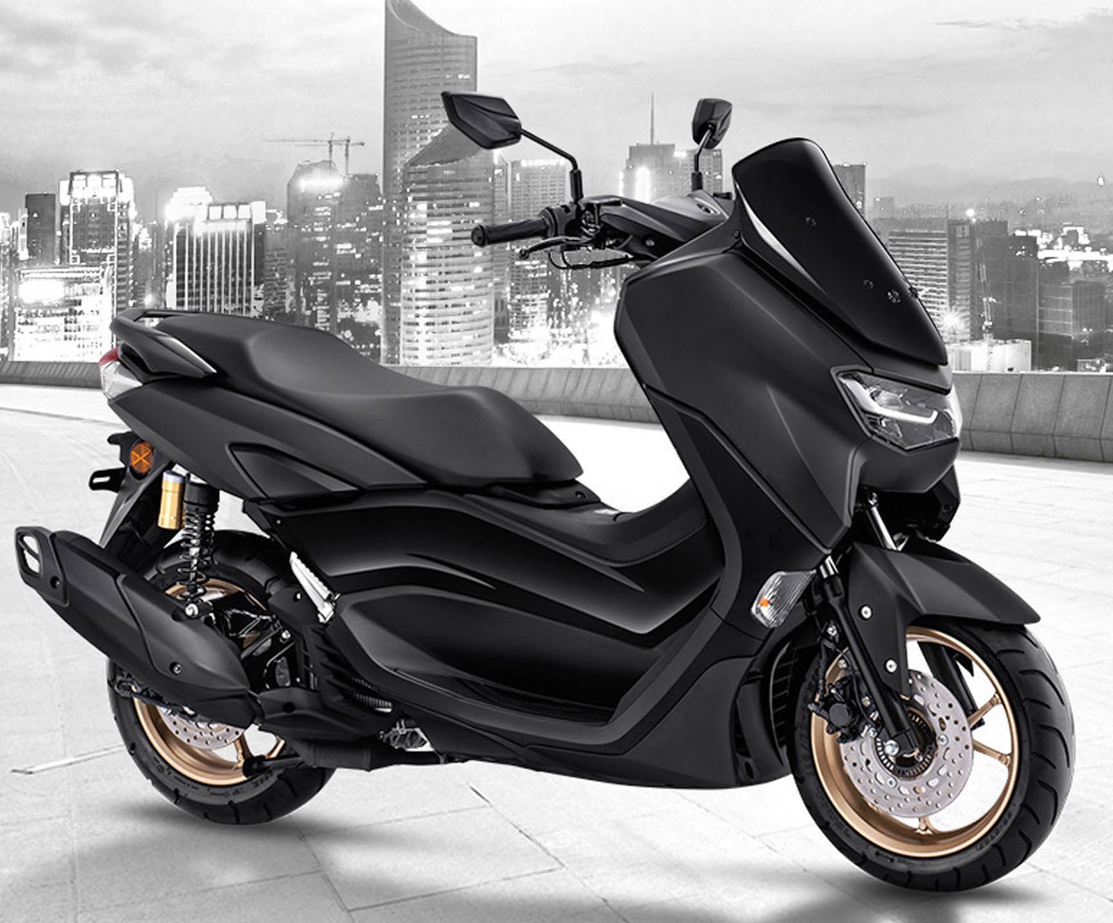 Amotopart 2020–2024 Yamaha NMAX 125/155/250 schwarzes Verkleidungsset