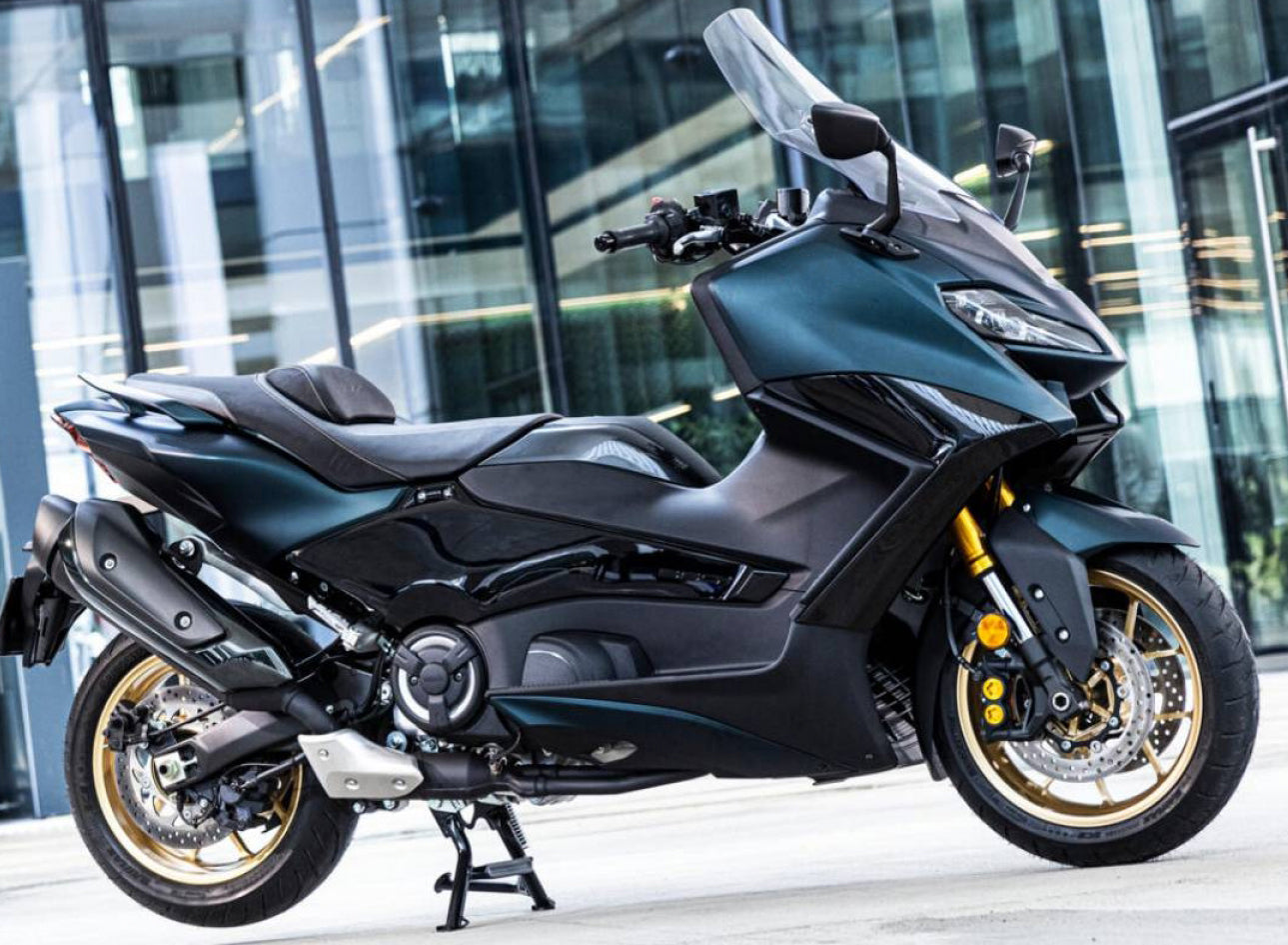 Amotopart 2022–2024 Yamaha TMAX560 Schwarz Dunkelgrün Verkleidungsset