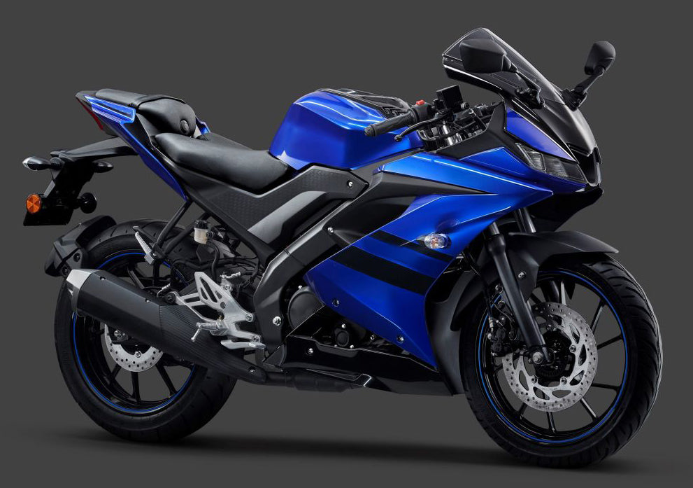 Amotopart 2018–2024 Yamaha YZF R15 Schwarz Blau Verkleidungsset