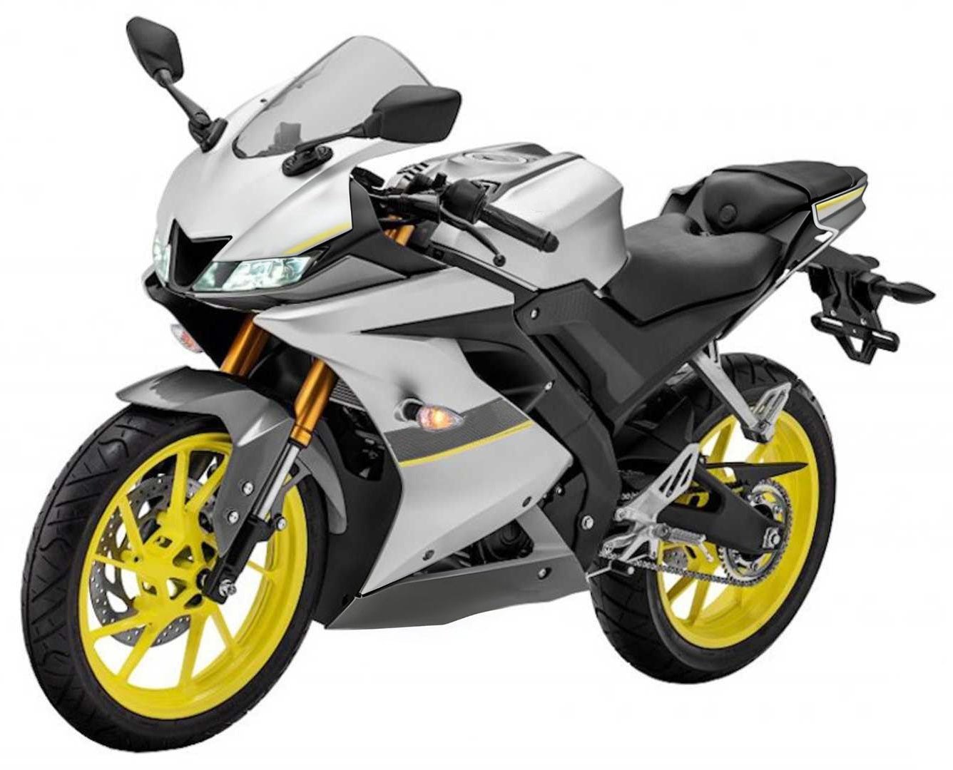 Amotopart 2018–2024 Yamaha YZF R15 Sliver Black Verkleidungsset