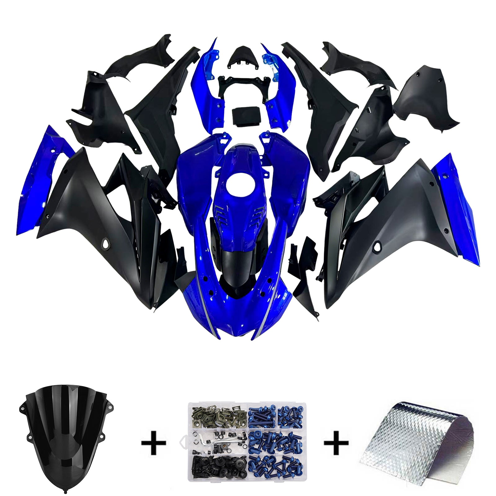 Amotopart 2019-2022 Yamaha YZF R125 Dark Blue Fairing Kit