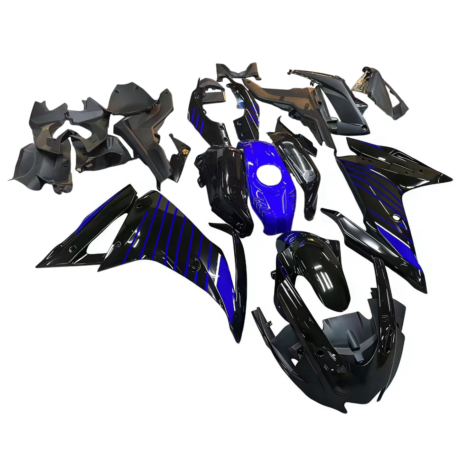 Amotopart 2019-2022 Yamaha YZF R125 Black Fairing Kit