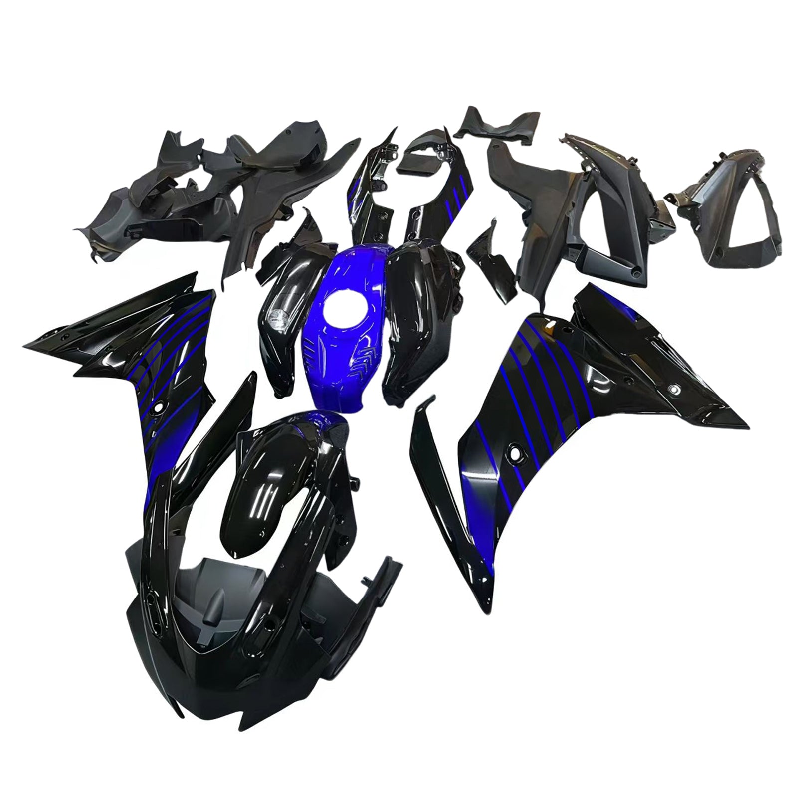 Amotopart 2019-2022 Yamaha YZF R125 Black Fairing Kit