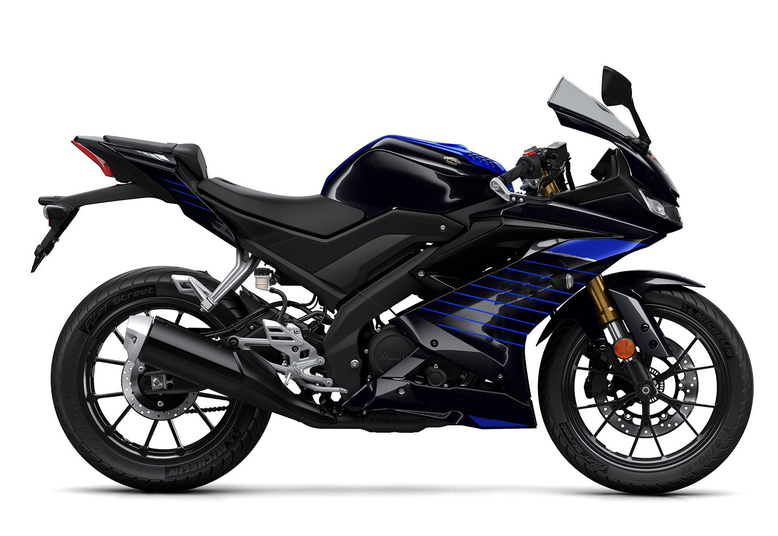 YAMAHA ヤマハYZF-R125/R15V4/M カーボンロアカバー Amotopart 2019-2022 Yamaha YZF R125 Black Fairing Kit