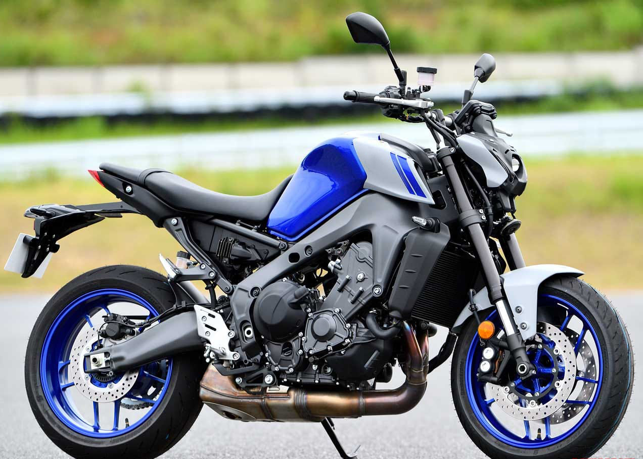 Amotopart 2021–2024 Yamaha MT-09 Grau-blaues Verkleidungsset