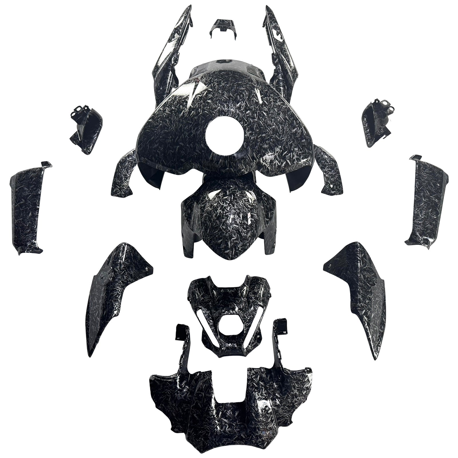 Amotopart 2021-2024 Yamaha MT-09 Forged Carbon Fiber Pattern Fairing Kit