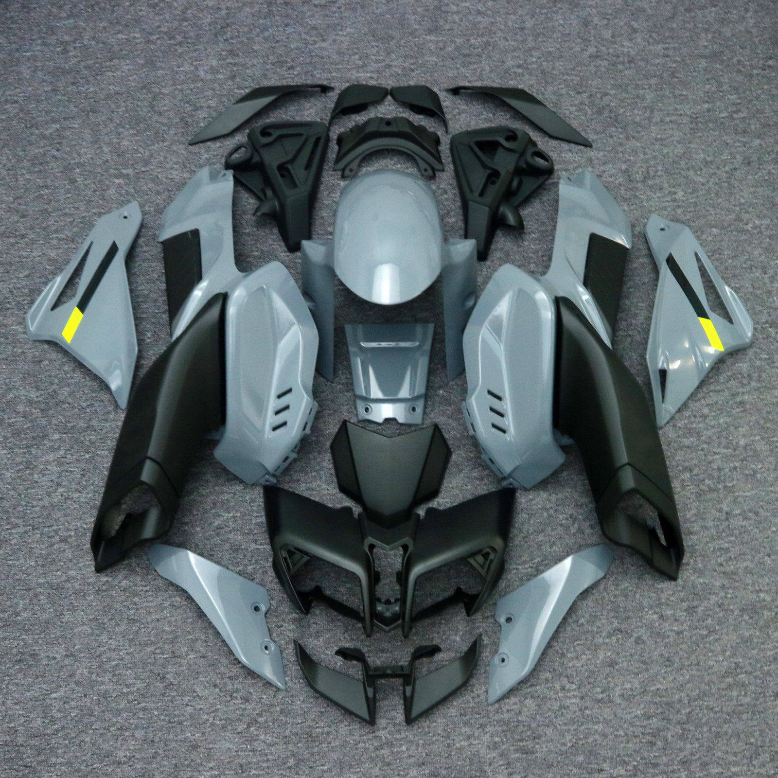 Amotopart 2016-2020 Yamaha MT-10 Gray Black Fairing Kit