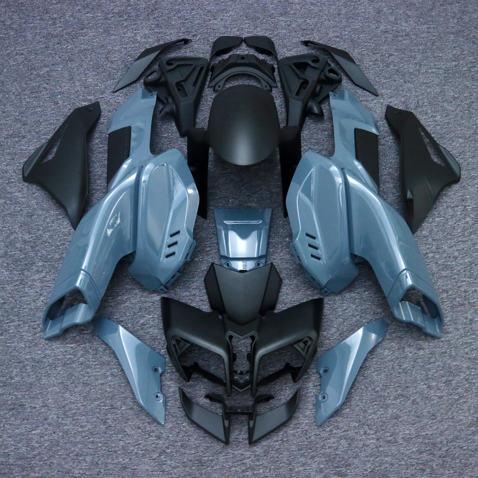 Amotopart 2016-2020 Yamaha MT-10 Grey Blue Black Fairing Kit