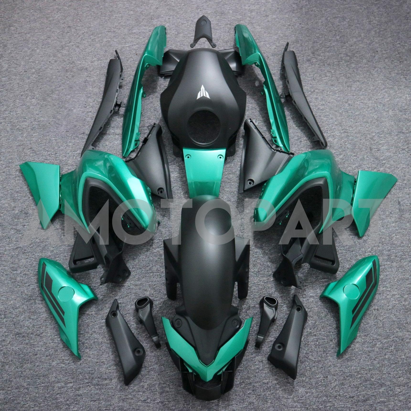 Amotopart 2021-2024 Yamaha MT-03 Green Black Fairing Kit