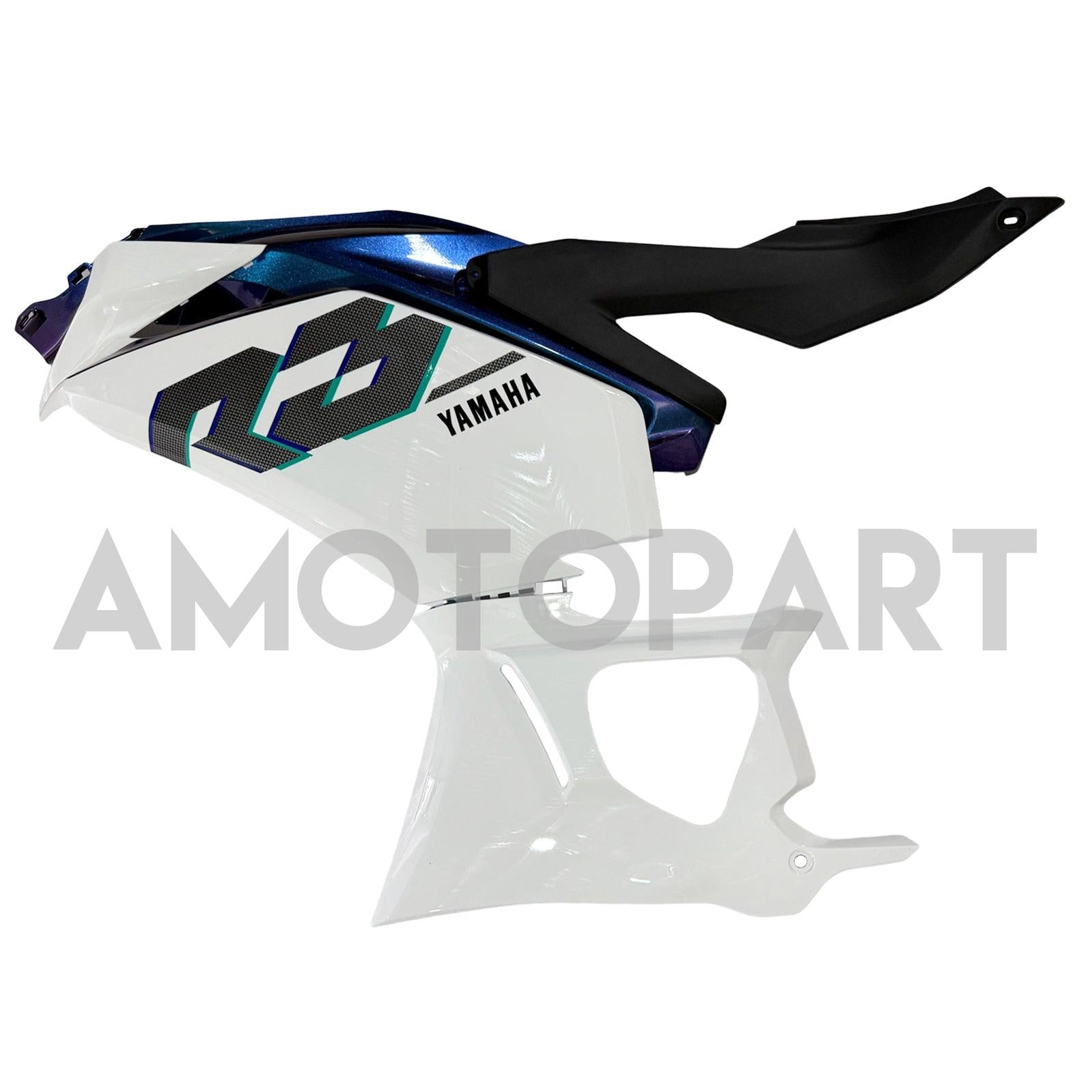 Amotopart 2025-2026 Yamaha YZF R3 YZF R25 Gloss White Blue Fairing Kit