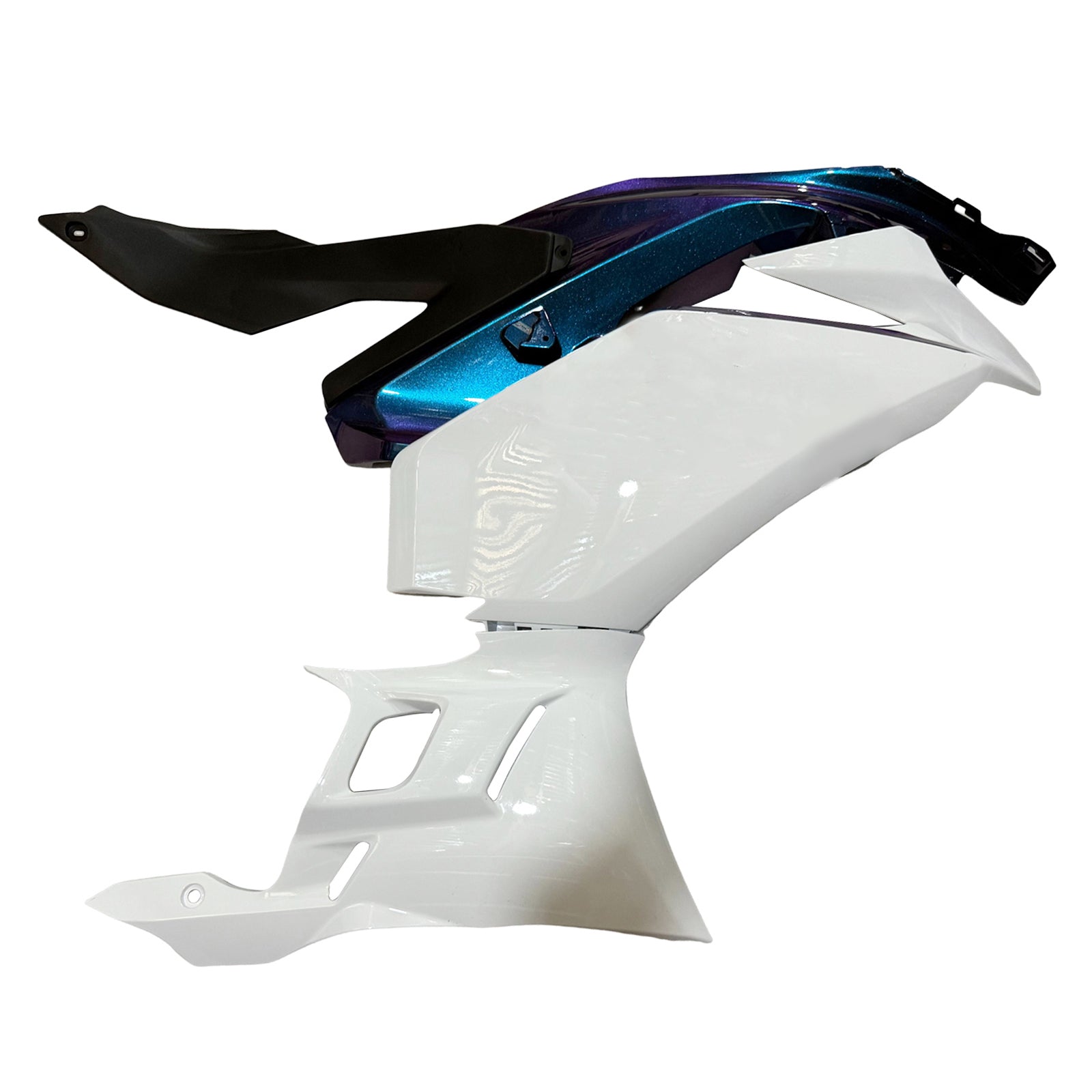 Amotopart 2025-2026 Yamaha YZF R3 YZF R25 Gloss White Gradient Blue Fairing Kit