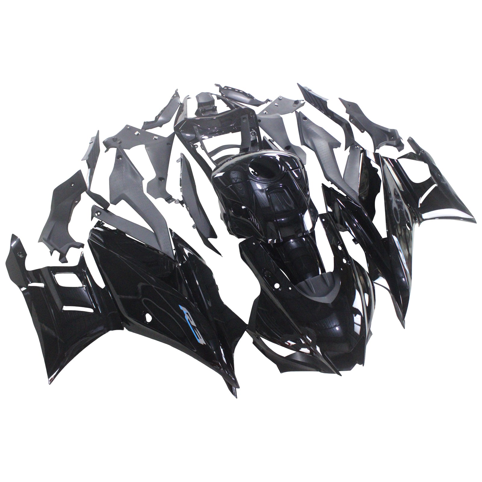 Amotopart 2022-2024 Yamaha YZF-R3 R25 Black Fairing Kit