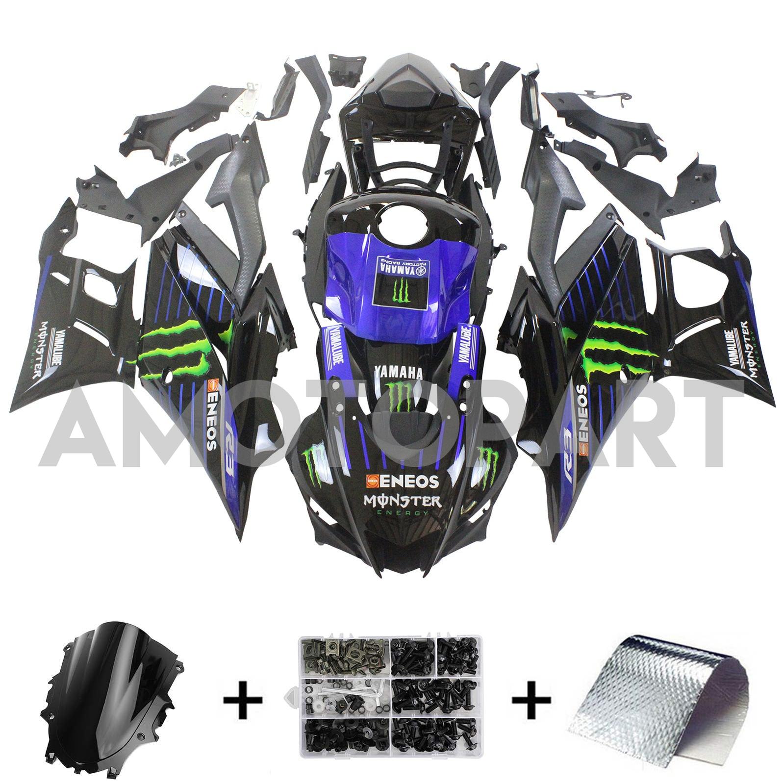 Amotopart 2022-2023 Yamaha YZF-R3 R25 Monster Style2 Kit de carenado
