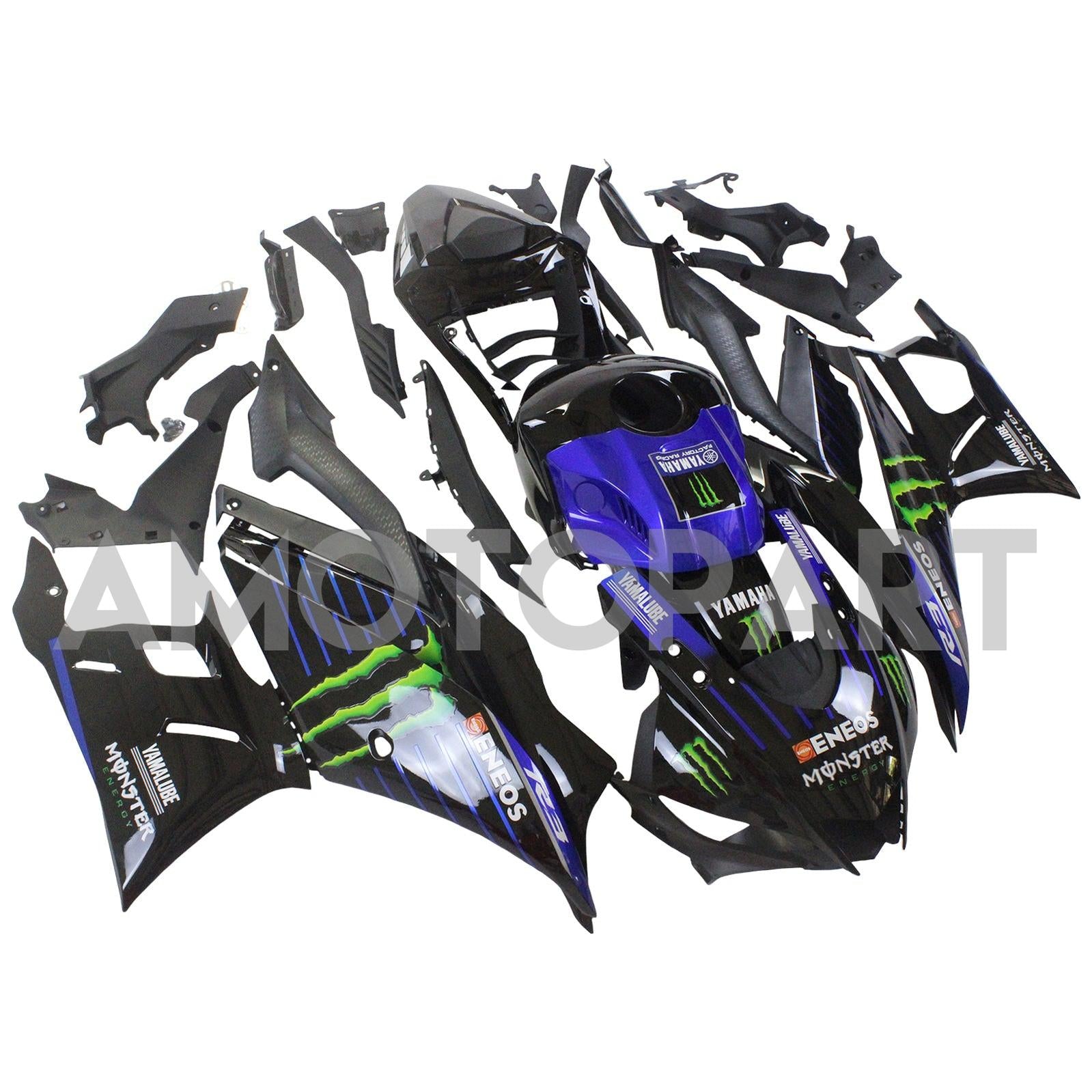 Amotopart 2022-2024 Yamaha YZF-R3 R25 Monster Style2 Kit de carénage