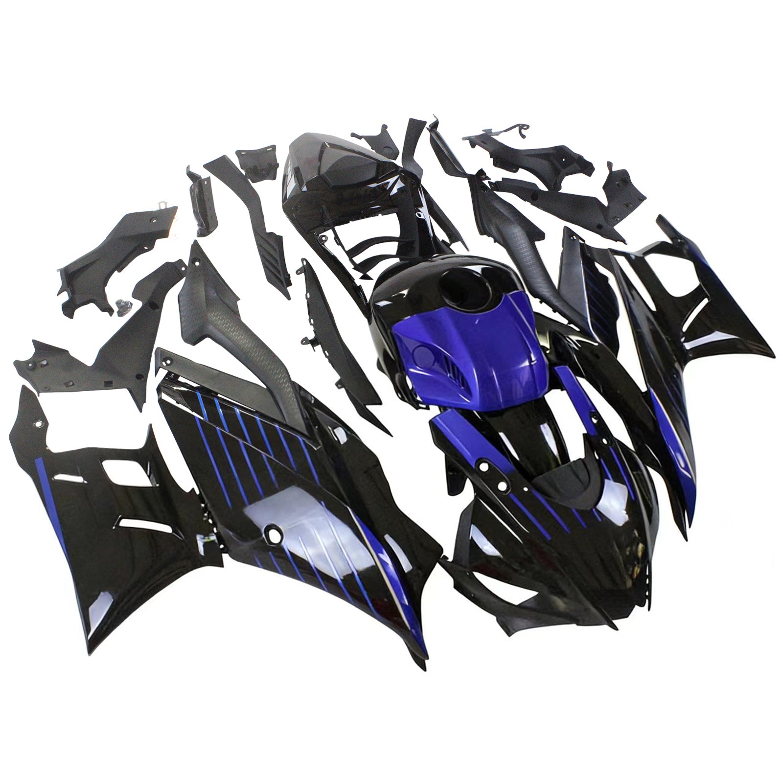 Amotopart 2022-2024 Yamaha YZF-R3 R25 Blue Style2 Fairing Kit