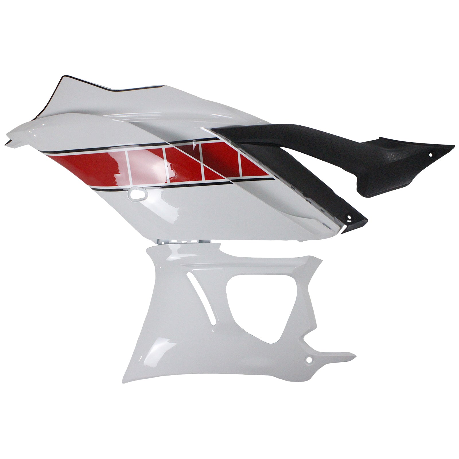 Amotopart 2022-2023 ヤマハ YZF-R3 R25 ホワイト&レッド フェアリングキット