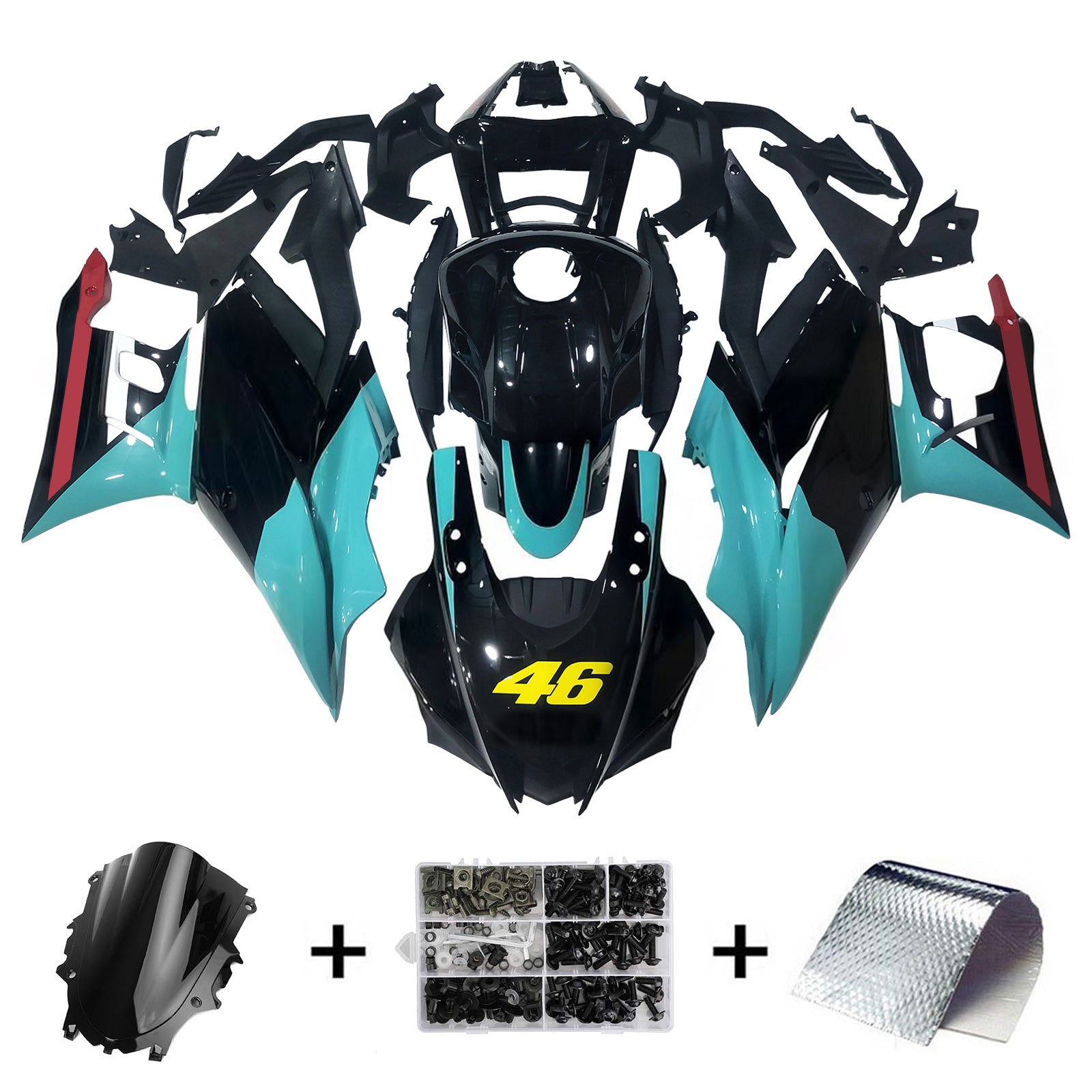 Amotopart 2022-2024 Yamaha YZF-R3 R25 Petronas Fairing Kit