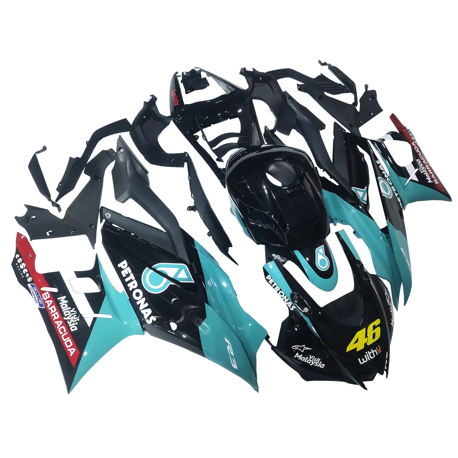 Amotopart 2022-2023 YAMAHA YZF-R3 R25 PETRONAS FARIONS KIT