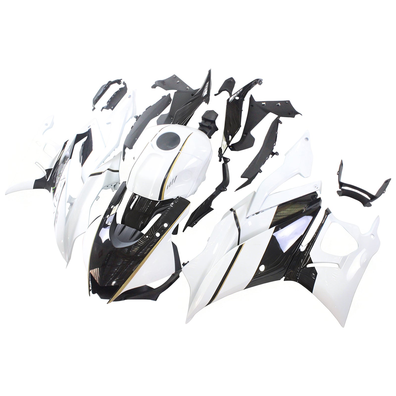 Amotopart 2022-2024 Yamaha YZF-R3 R25 White Fairing Kit