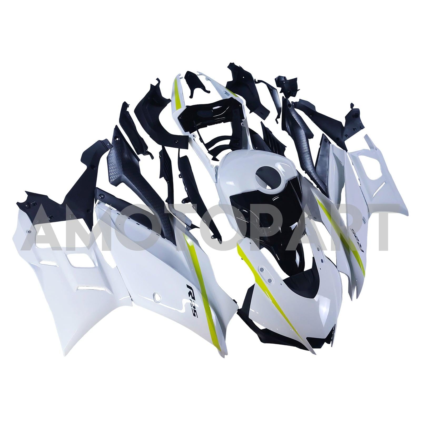 Amotopart 2022-2024 Yamaha YZF-R3 R25 White Fairing Kit