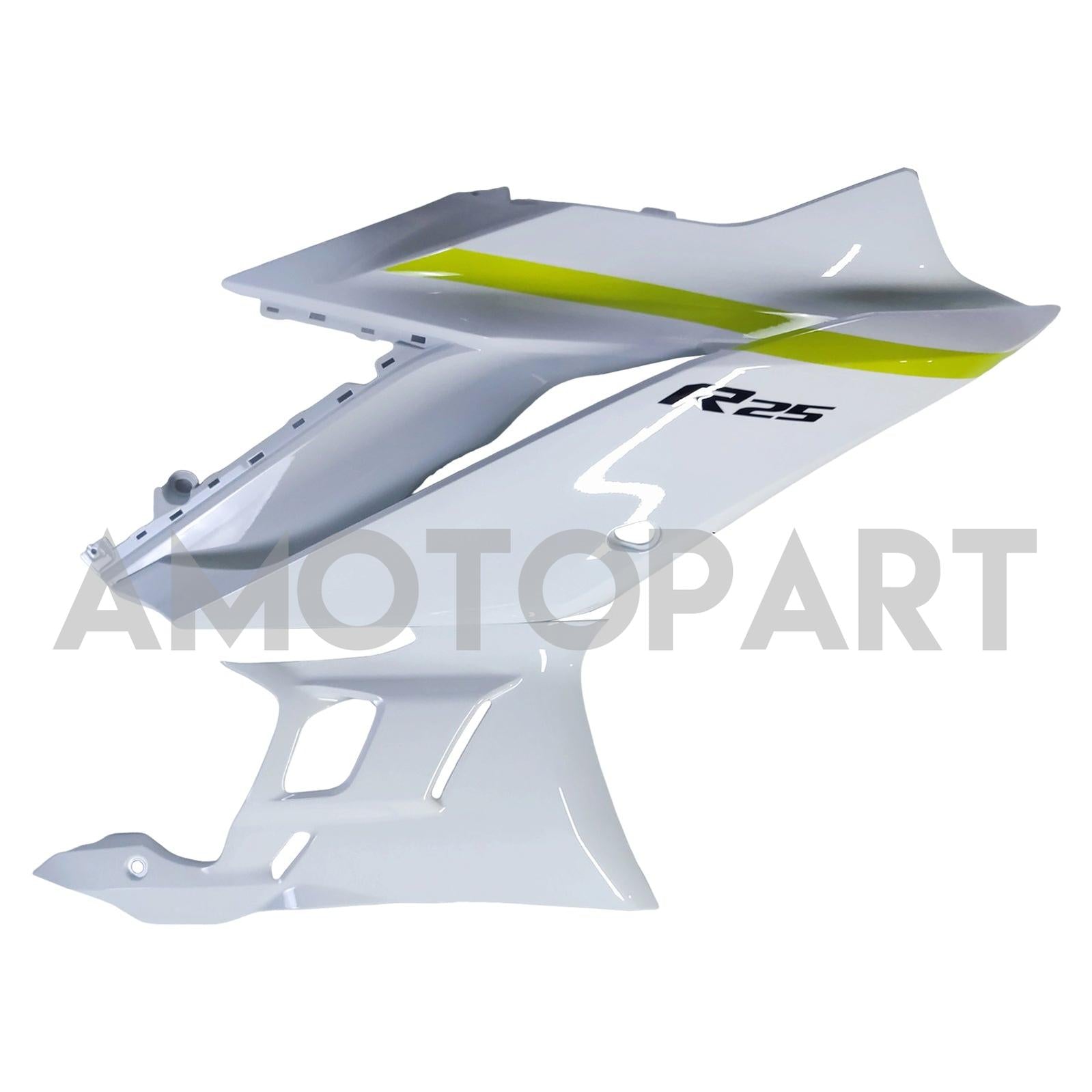 Amotopart 2022-2024 Yamaha YZF-R3 R25 White Fairing Kit