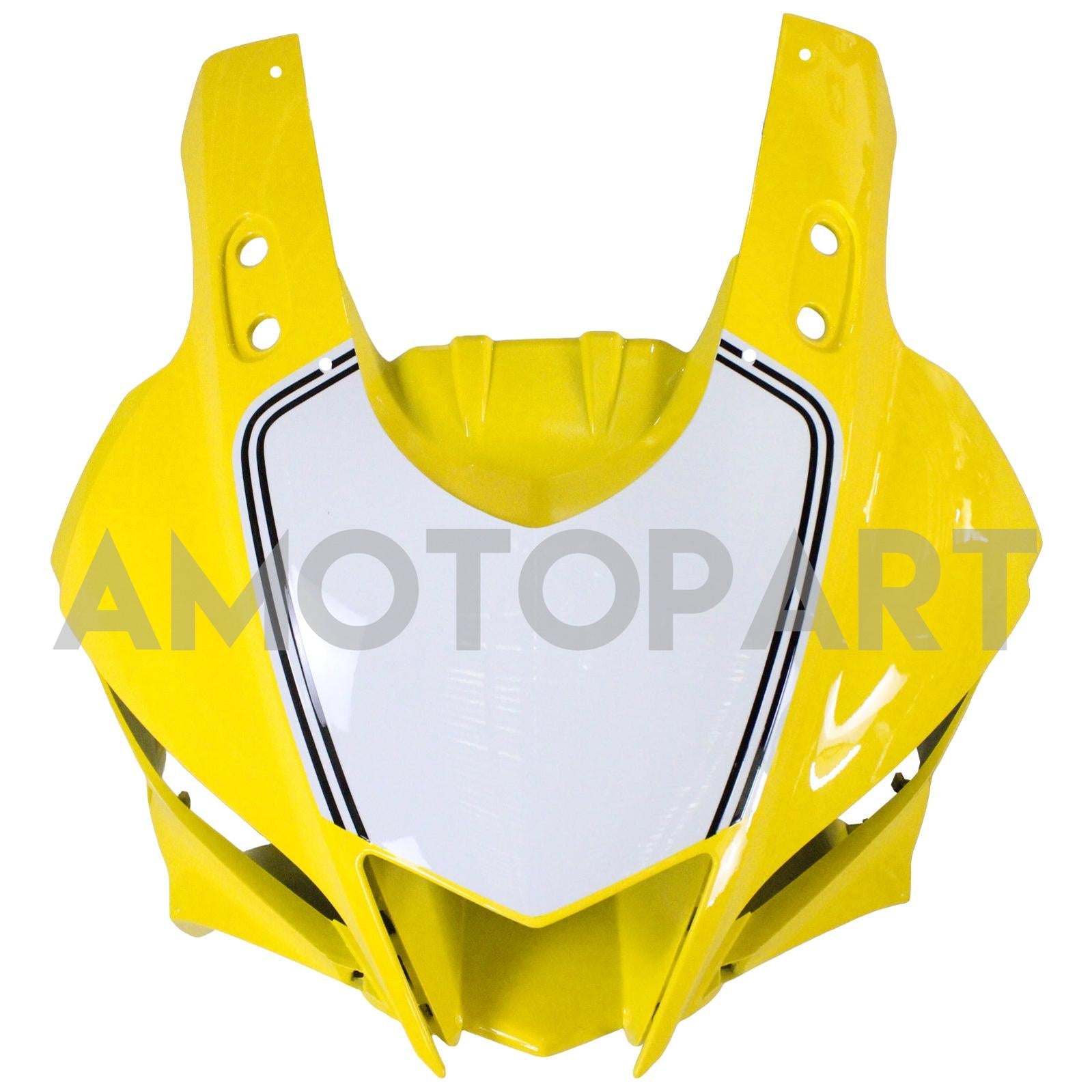 Amotopart 2022–2024 Yamaha YZF-R3 R25 Gelb&Weißes Verkleidungsset