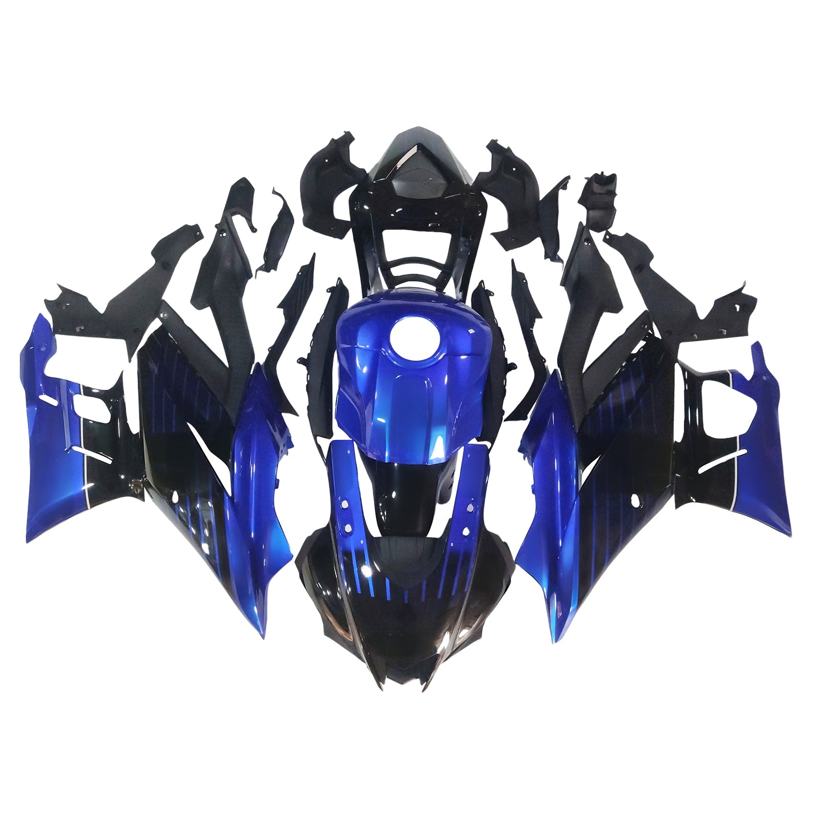 Amotopart 2022-2024 ヤマハ YZF-R3 R25 ブルー モンスター スタイル 6 フェアリングキット