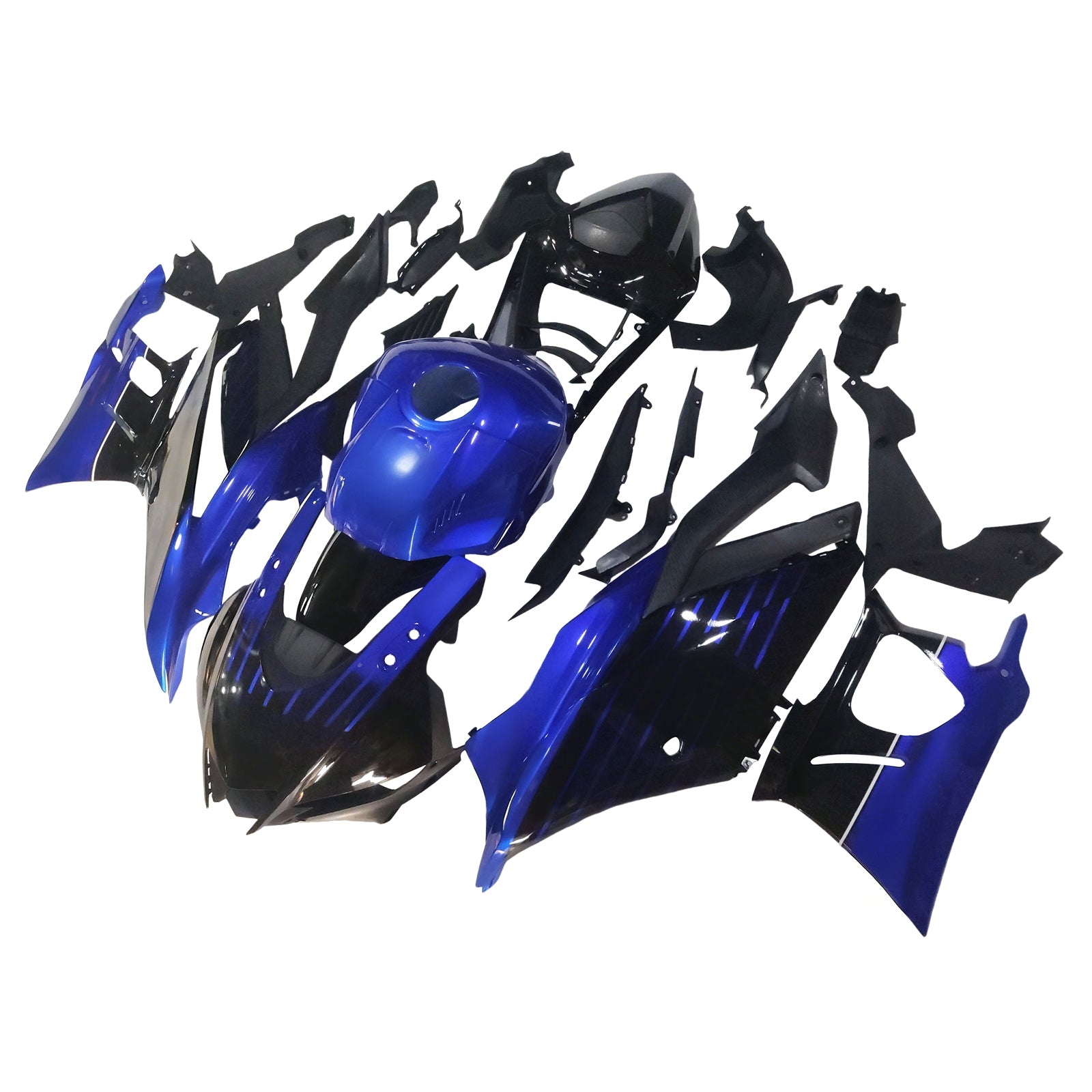 Amotopart 2022-2024 Yamaha YZF-R3 R25 Blue Style6 Fairing Kit