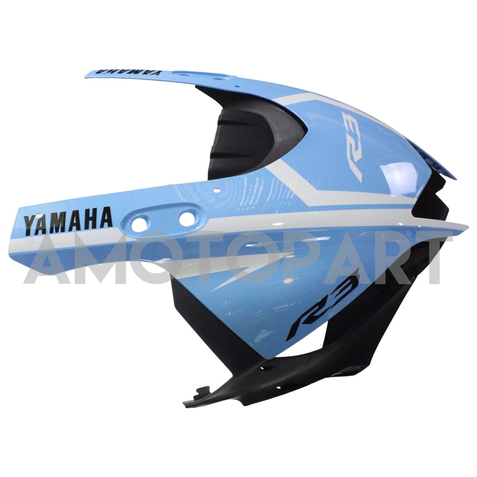 Amotopart 2022-2024 Yamaha YZF-R3 R25 White&Blue Style2 Fairing Kit