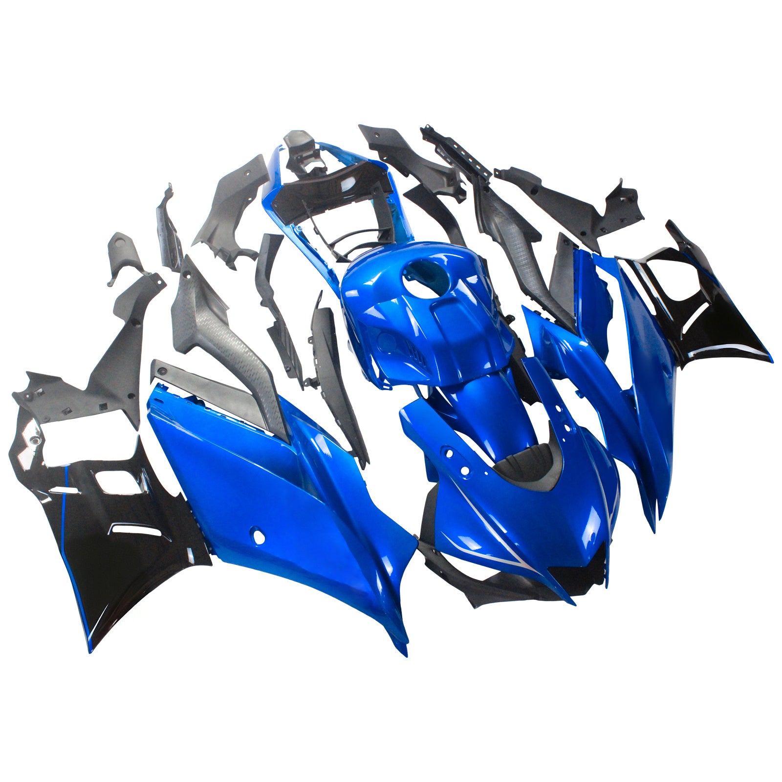 AMOTOPART 2022-2024 YAMAHA YZF-R3 R25 Blue Style8 Fairing Kit