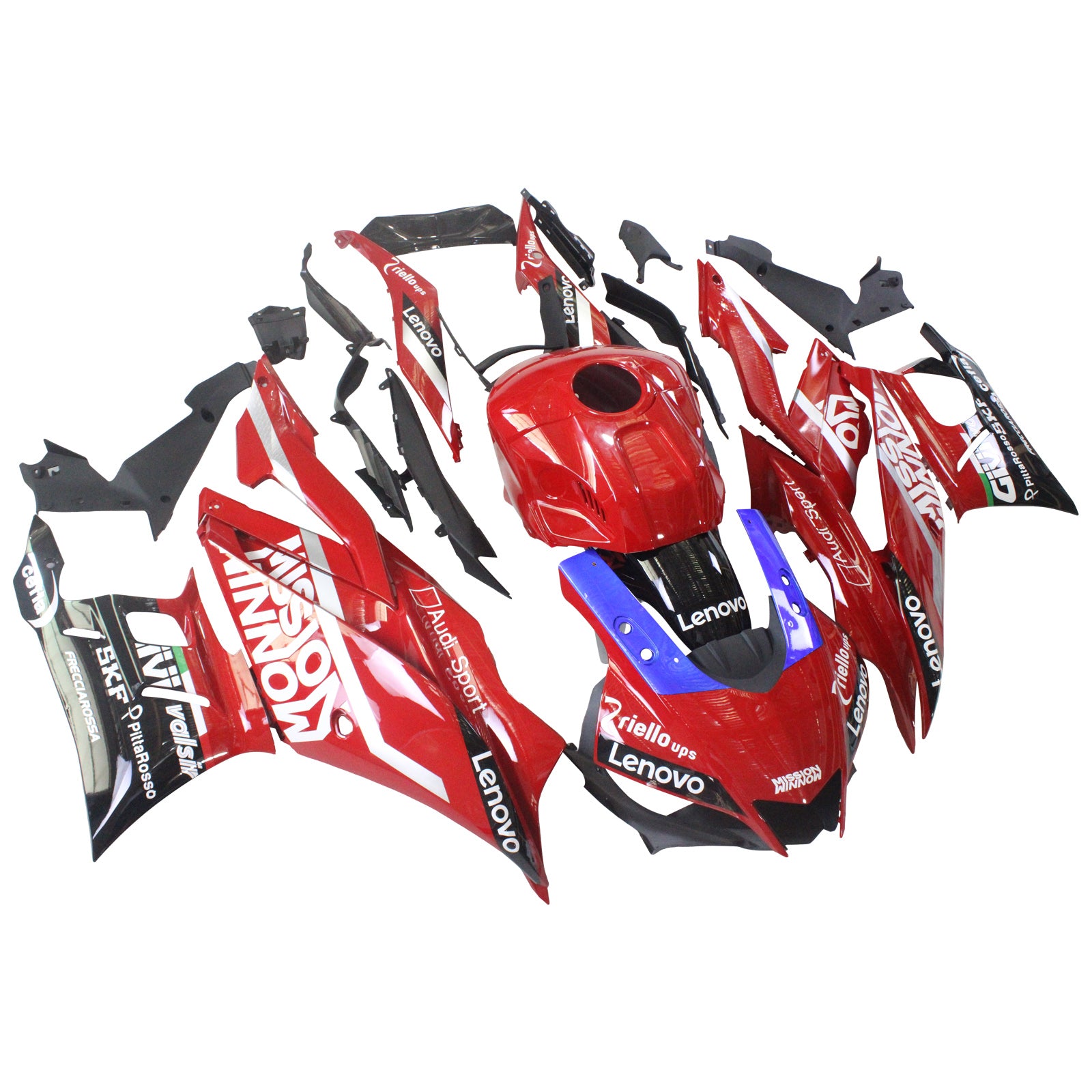 Amotopart 2022-2023 Yamaha YZF-R3 R25 Red&White Fairing Kit