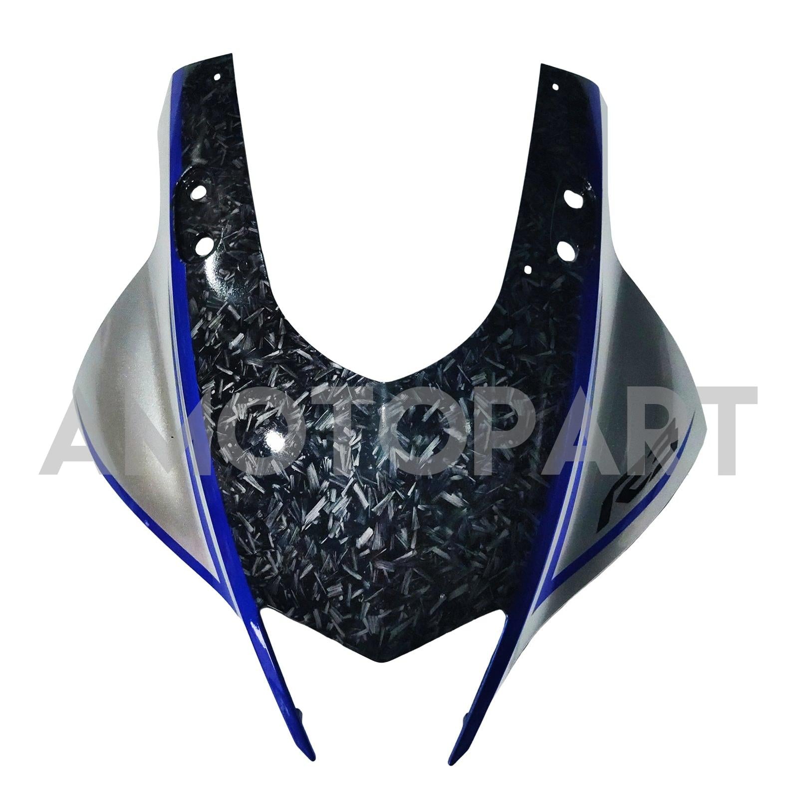 Amotopart 2022-2024 ヤマハ YZF-R3 R25 ブルー&マーブル カーボンファイバー フェアリングキット