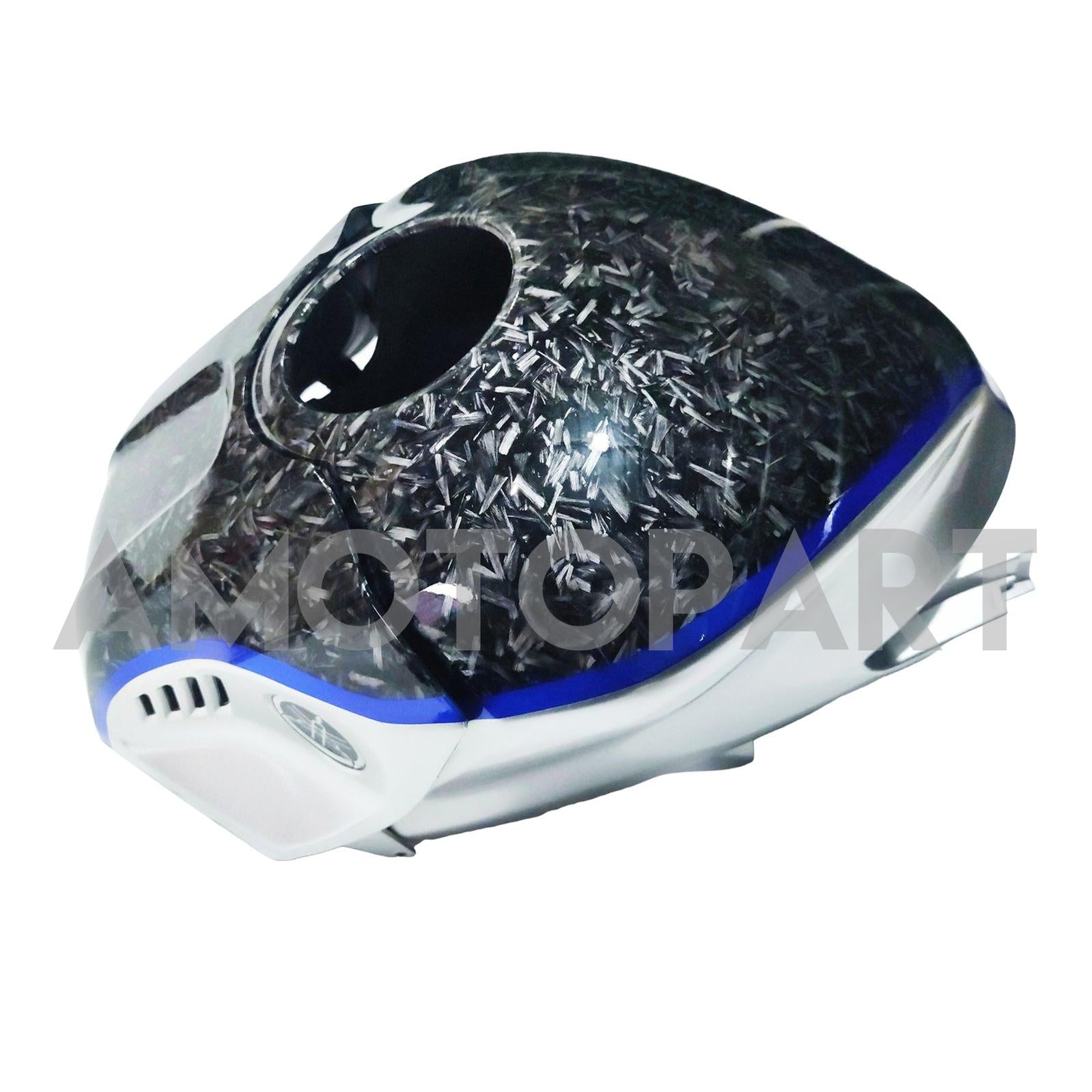 Amotopart 2022-2024 ヤマハ YZF-R3 R25 ブルー&マーブル カーボンファイバー フェアリングキット