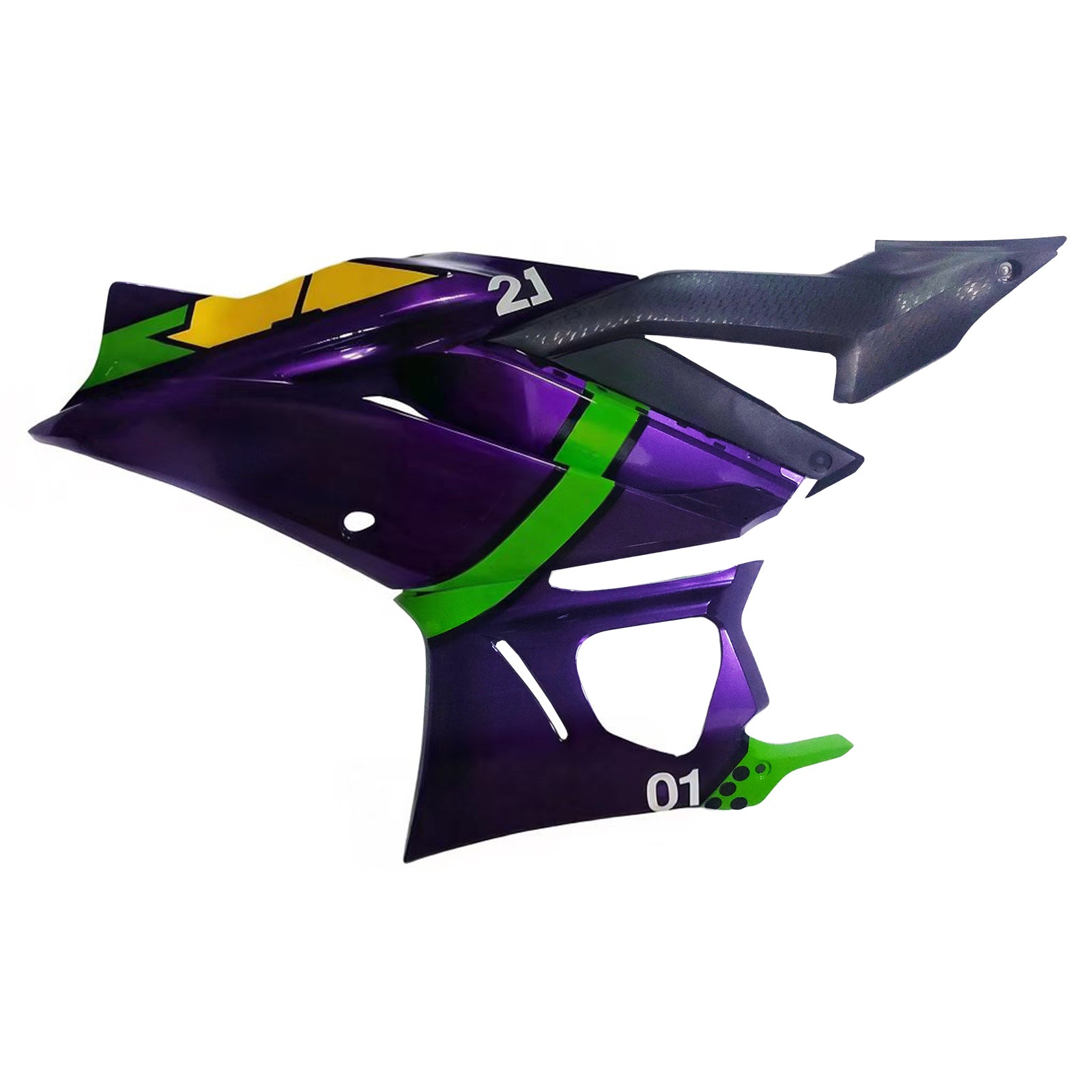 Amotopart 2022-2024 Yamaha YZF-R3 R25 Purple&Green Fairing Kit