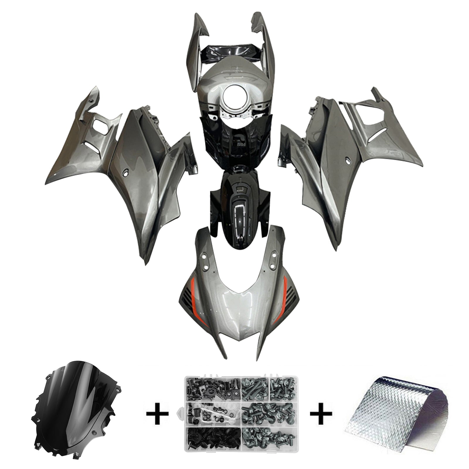 Amotopart 2022-2024 Yamaha YZF-R3 R25 Black Fairing Kit