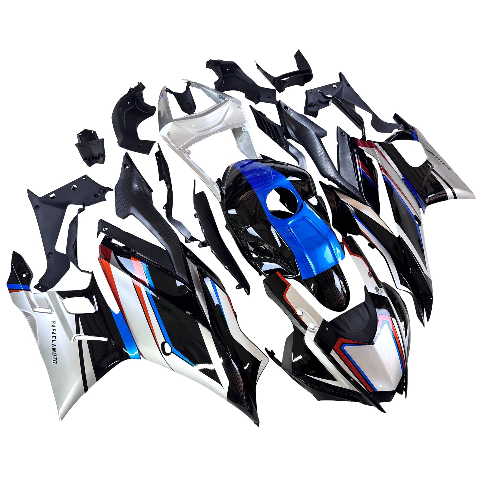 Amotopart 2022-2024 Yamaha YZF-R3 R25 Black&Grey Fairing Kit