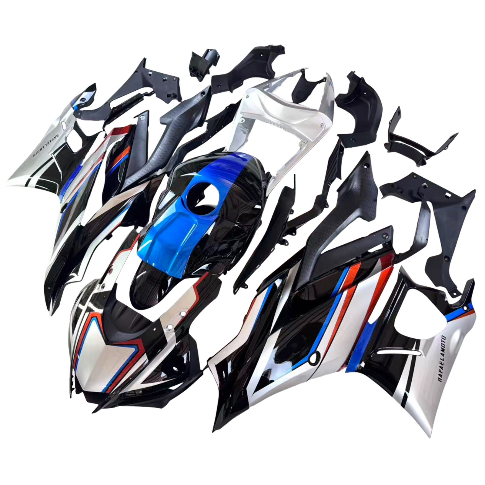 Amotopart 2022-2024 ヤマハ YZF-R3 R25 ブラック&グレー フェアリングキット