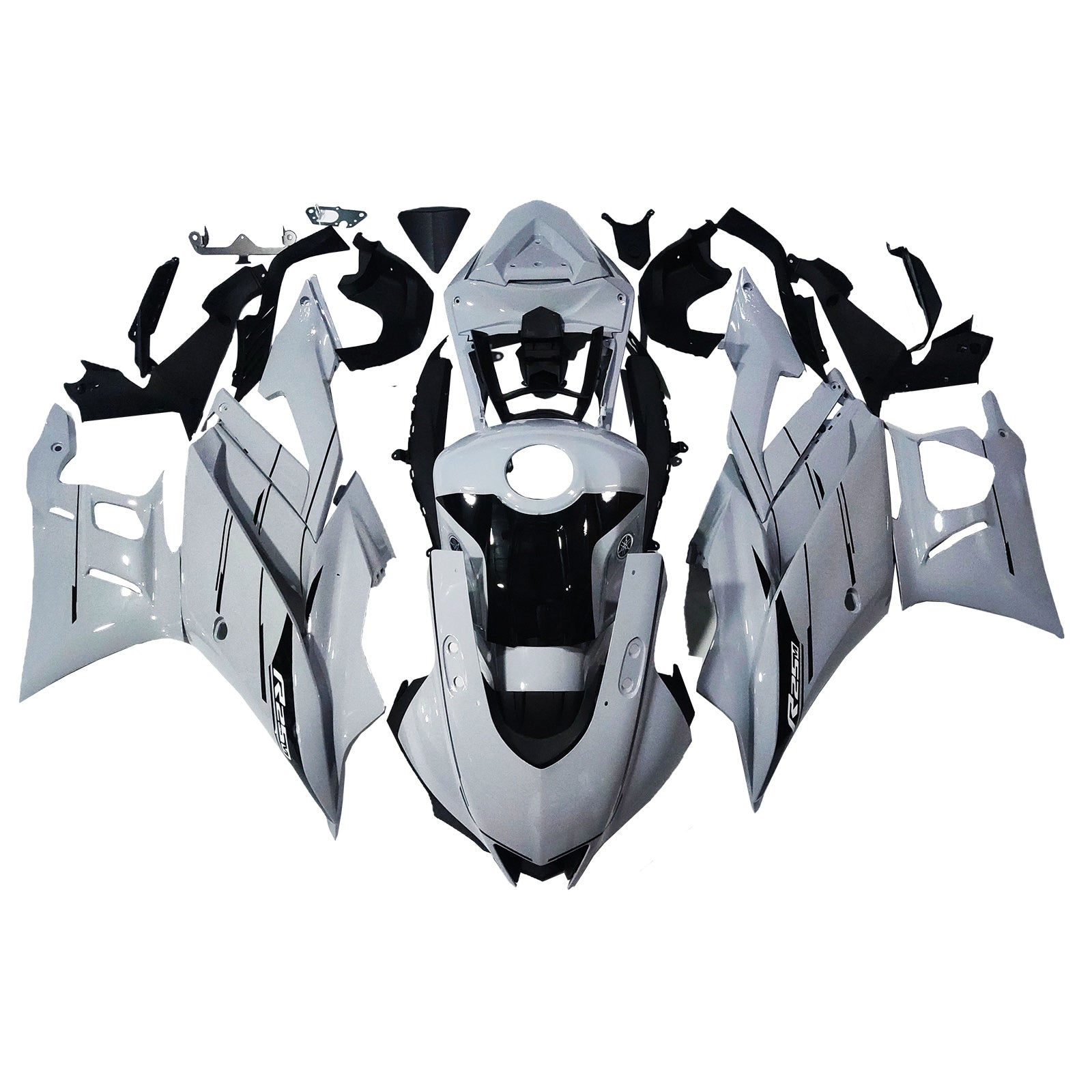 Amotopart 2022-2024 Yamaha YZF-R3 & R25 White Fairing Kit