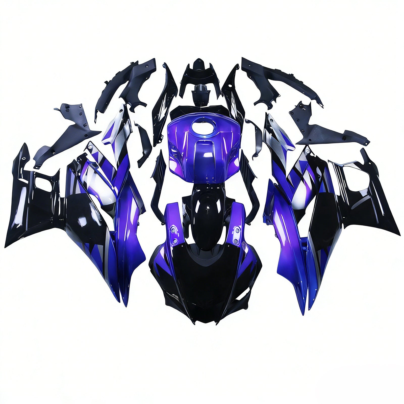 Amotopart 2022-2024 Yamaha YZF-R3 & Kit carénage noir bleu R25