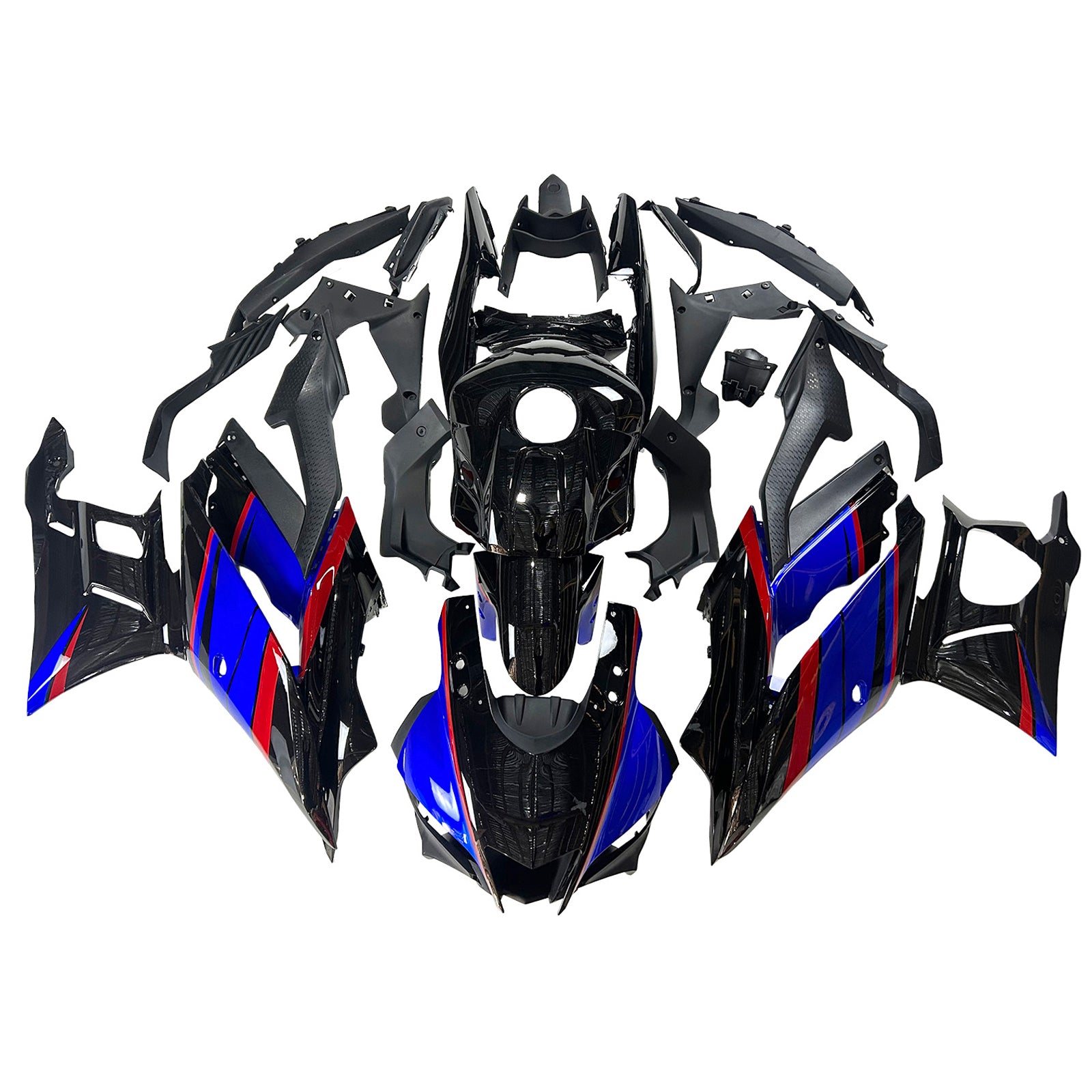 Amotopart 2022-2024 Yamaha YZF-R3 & R25 Black Red Blue Fairing Kit