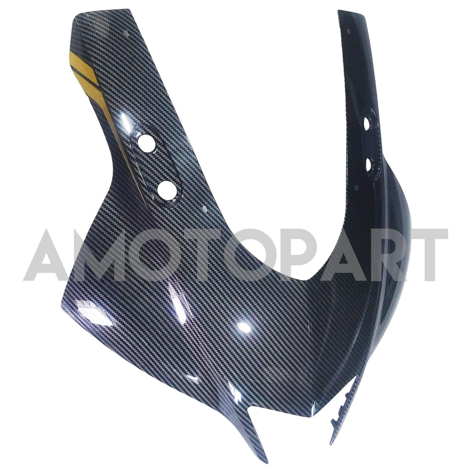 Amotopart 2022-2024 Yamaha YZF-R3 & R25 Karbonfiber Svart gullgult fairing Kit